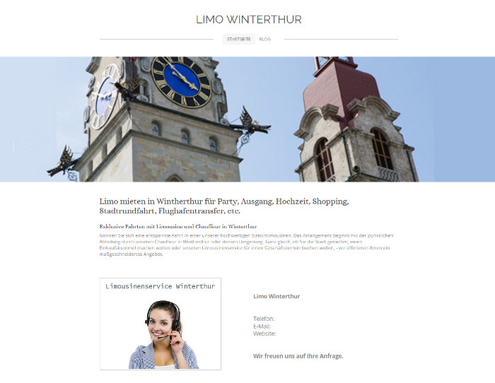 Website Limo Winterthur